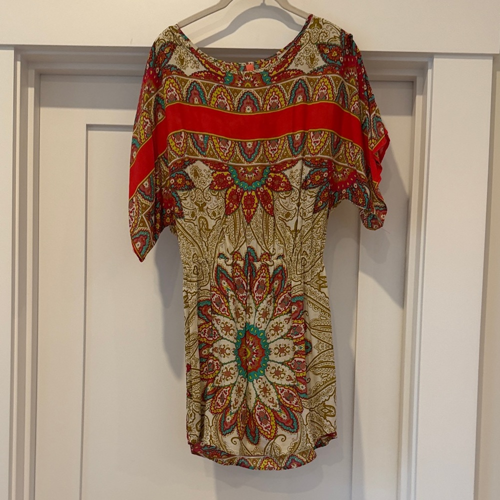 Eight Sixty Red and Multicolor Paisley Blouse